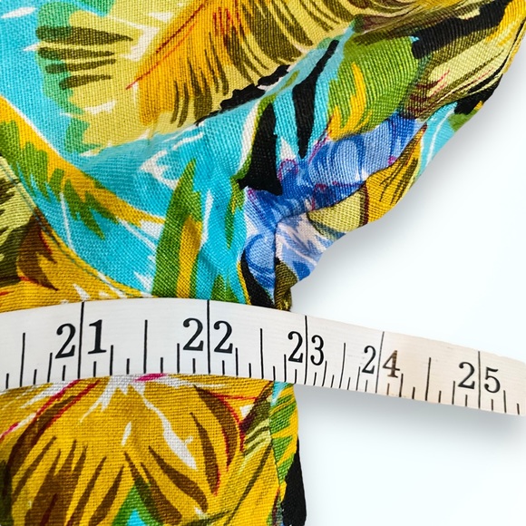 Vintage Adolfo International Oversized Linen Tropical Print Blazer SZ L - Picture 11 of 11